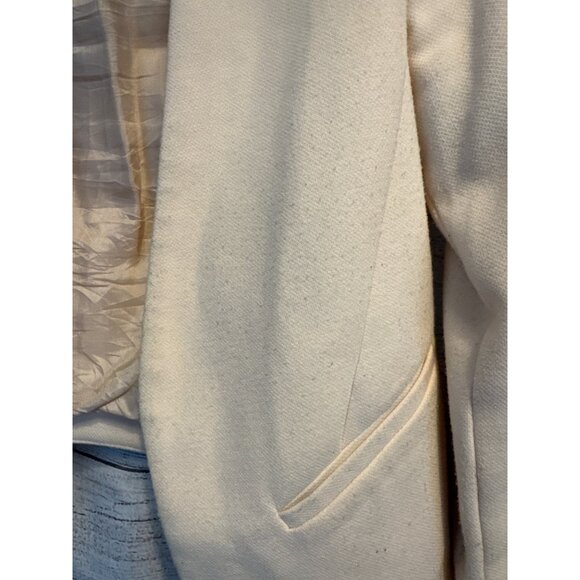 Topshop Petite Cream Blazer Jacket Size 4 - Picture 3 of 4